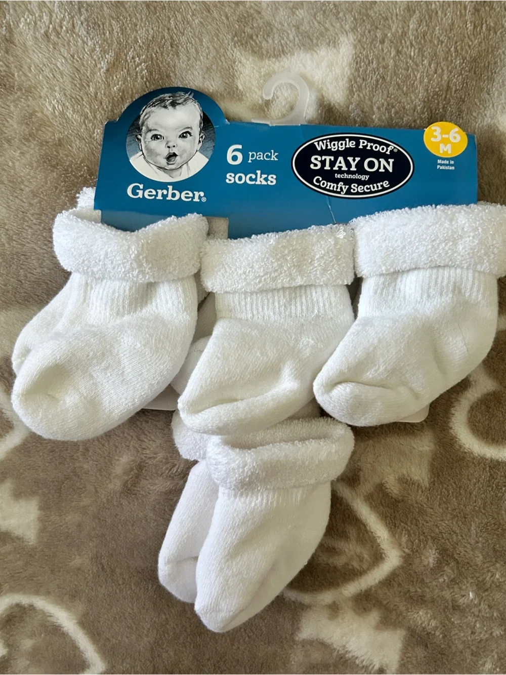 Gerber White Infant Socks - Pack of 4